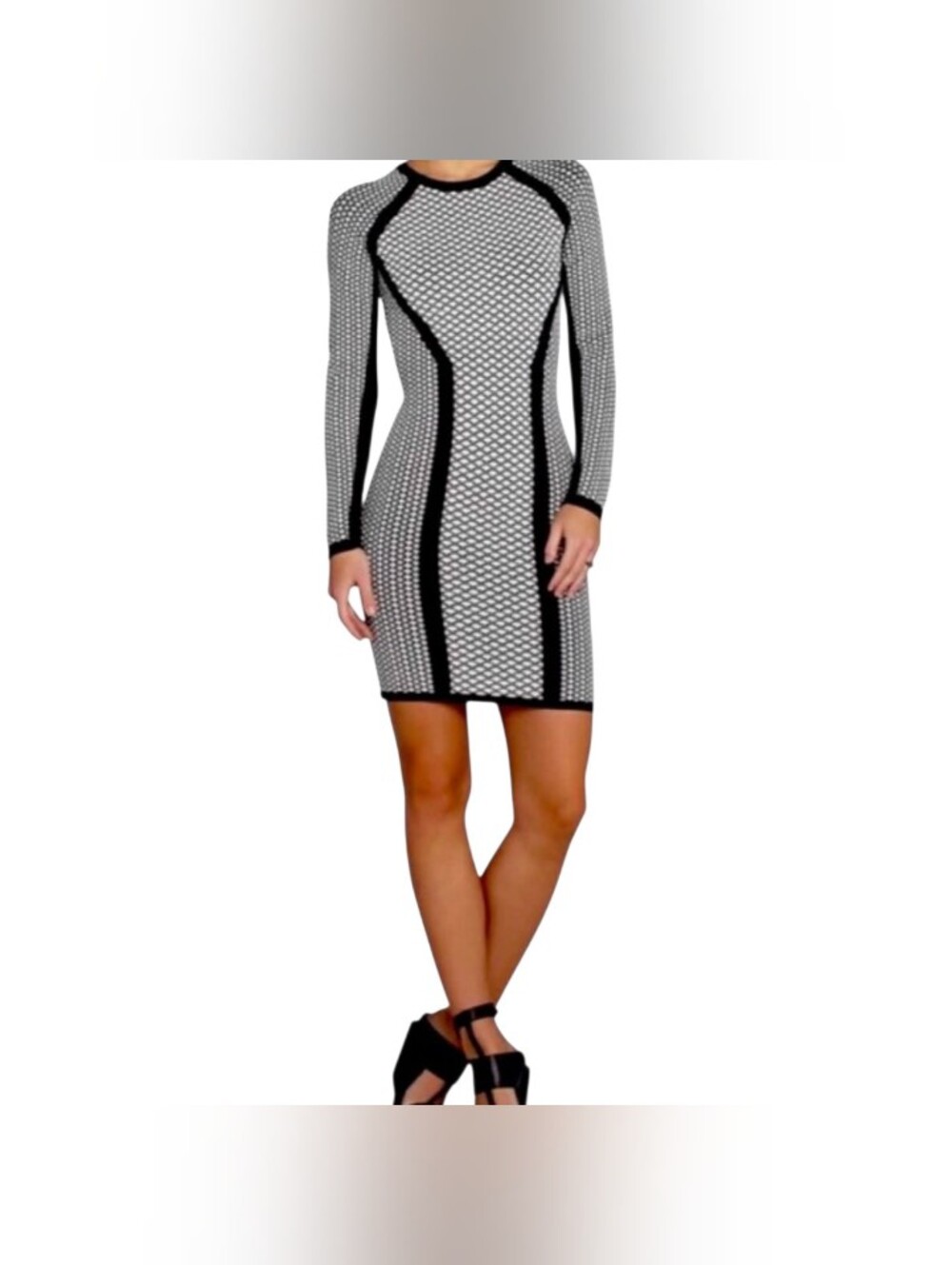 BCBG MAX AZRIA EUC The Elizabeth Black/Comb Mini Size XS